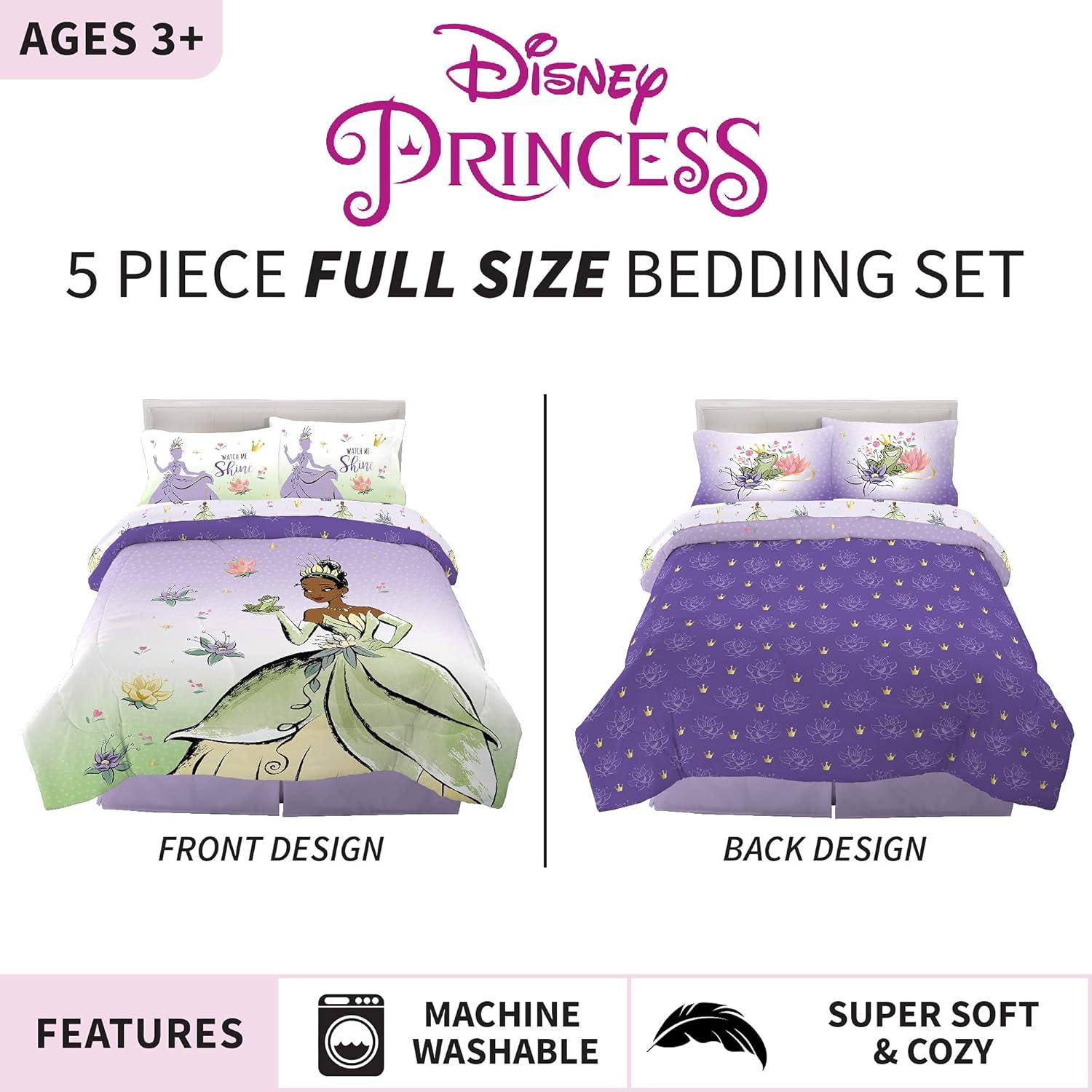imageFranco Ms Rachel Educational Adventures Kids Bedding Super Soft Microfiber Comforter and Sheet Set 4 Piece Twin Size Officially Licensed ProductDisney Princess Tiana