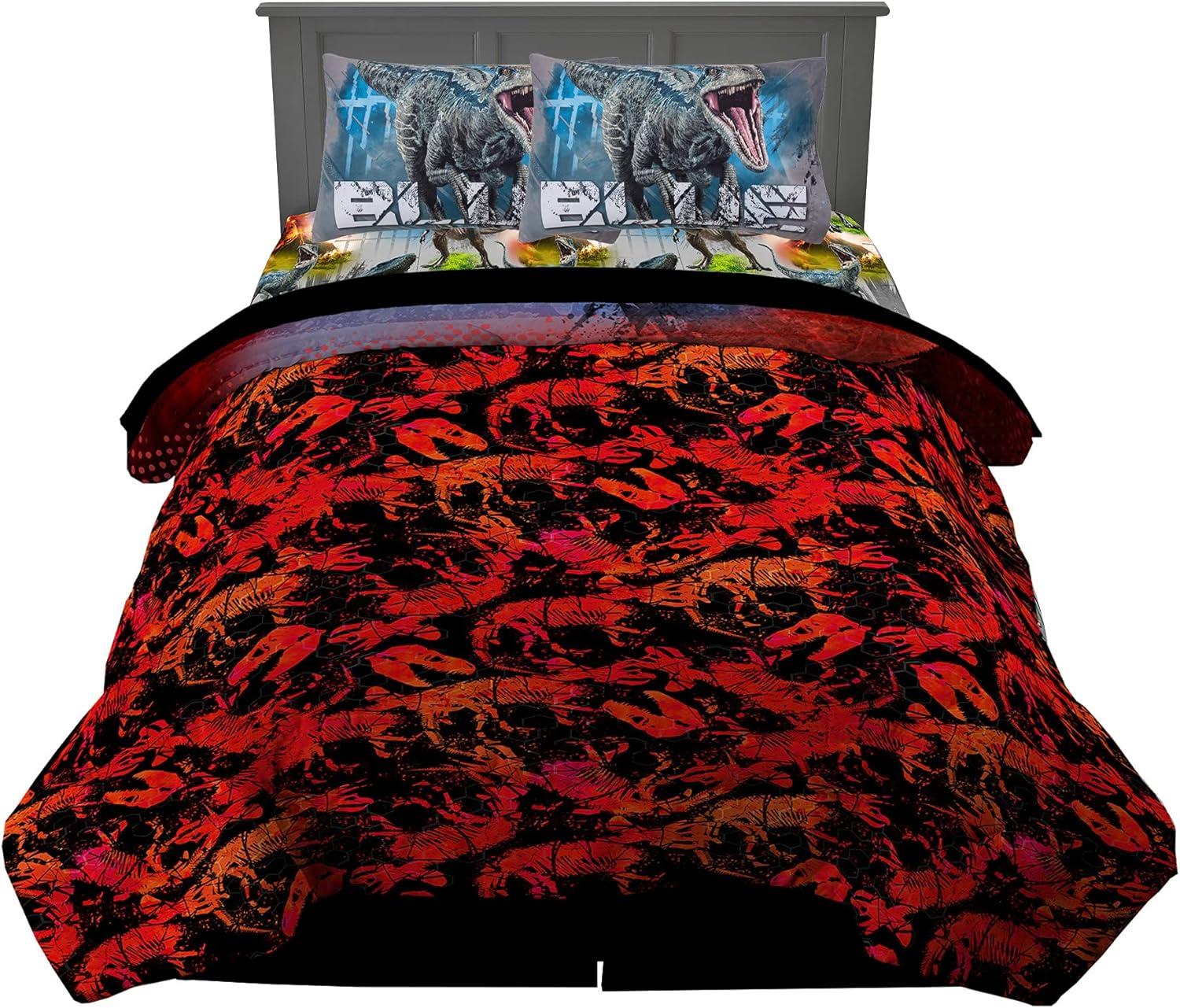 imageFranco Ms Rachel Educational Adventures Kids Bedding Super Soft Microfiber Comforter and Sheet Set 4 Piece Twin Size Officially Licensed ProductJurassic World