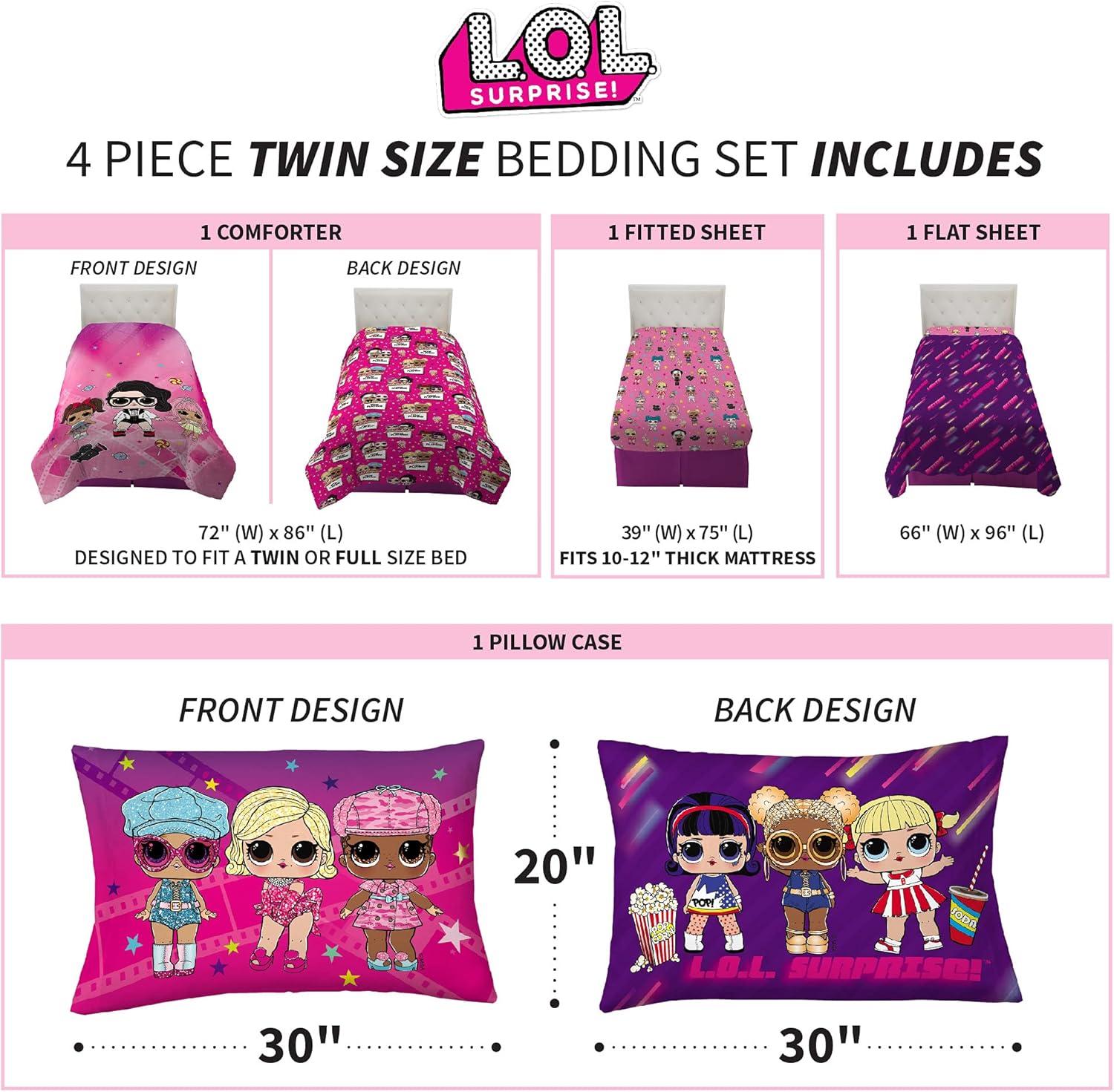 imageFranco Ms Rachel Educational Adventures Kids Bedding Super Soft Microfiber Comforter and Sheet Set 4 Piece Twin Size Officially Licensed ProductLol Surprise