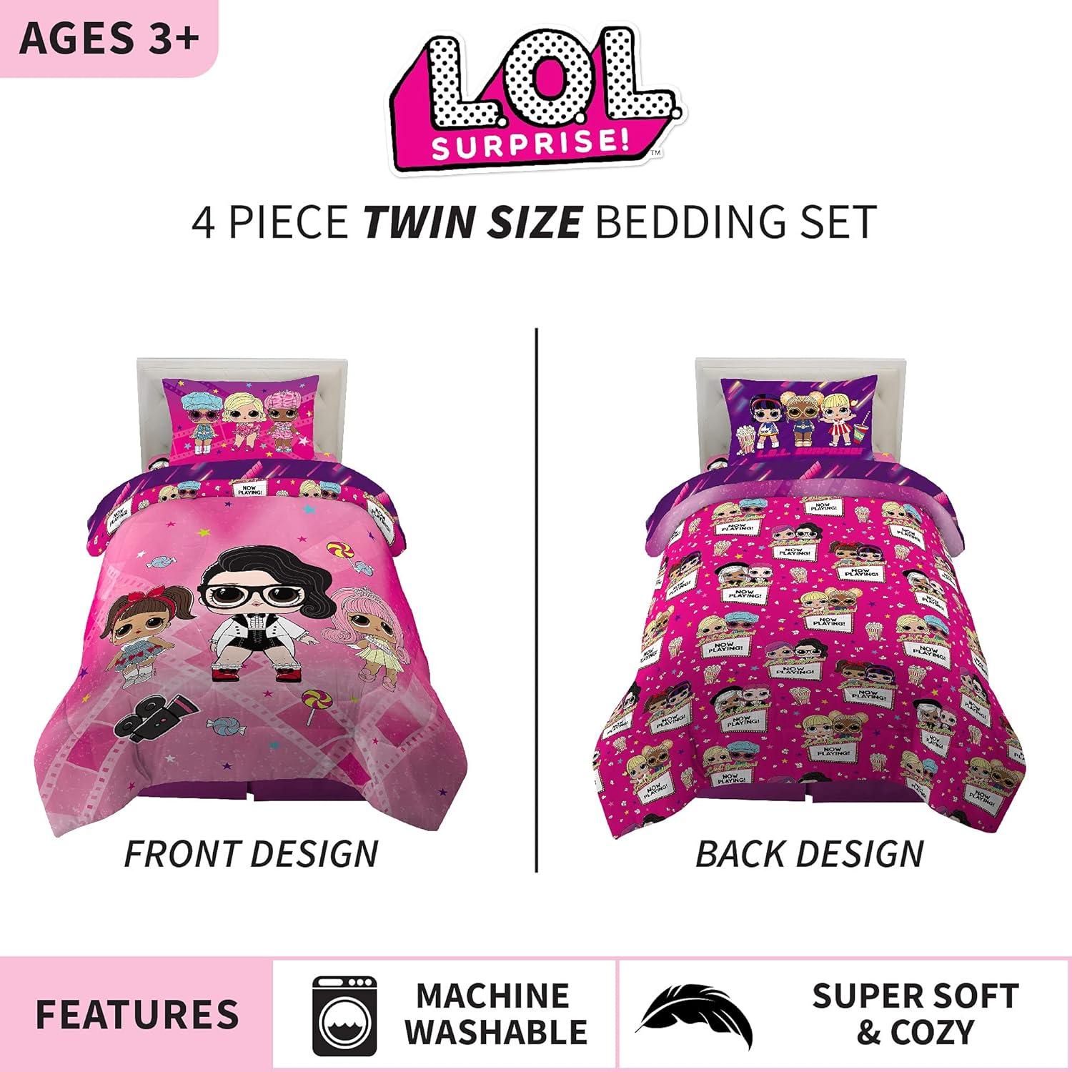 imageFranco Ms Rachel Educational Adventures Kids Bedding Super Soft Microfiber Comforter and Sheet Set 4 Piece Twin Size Officially Licensed ProductLol Surprise