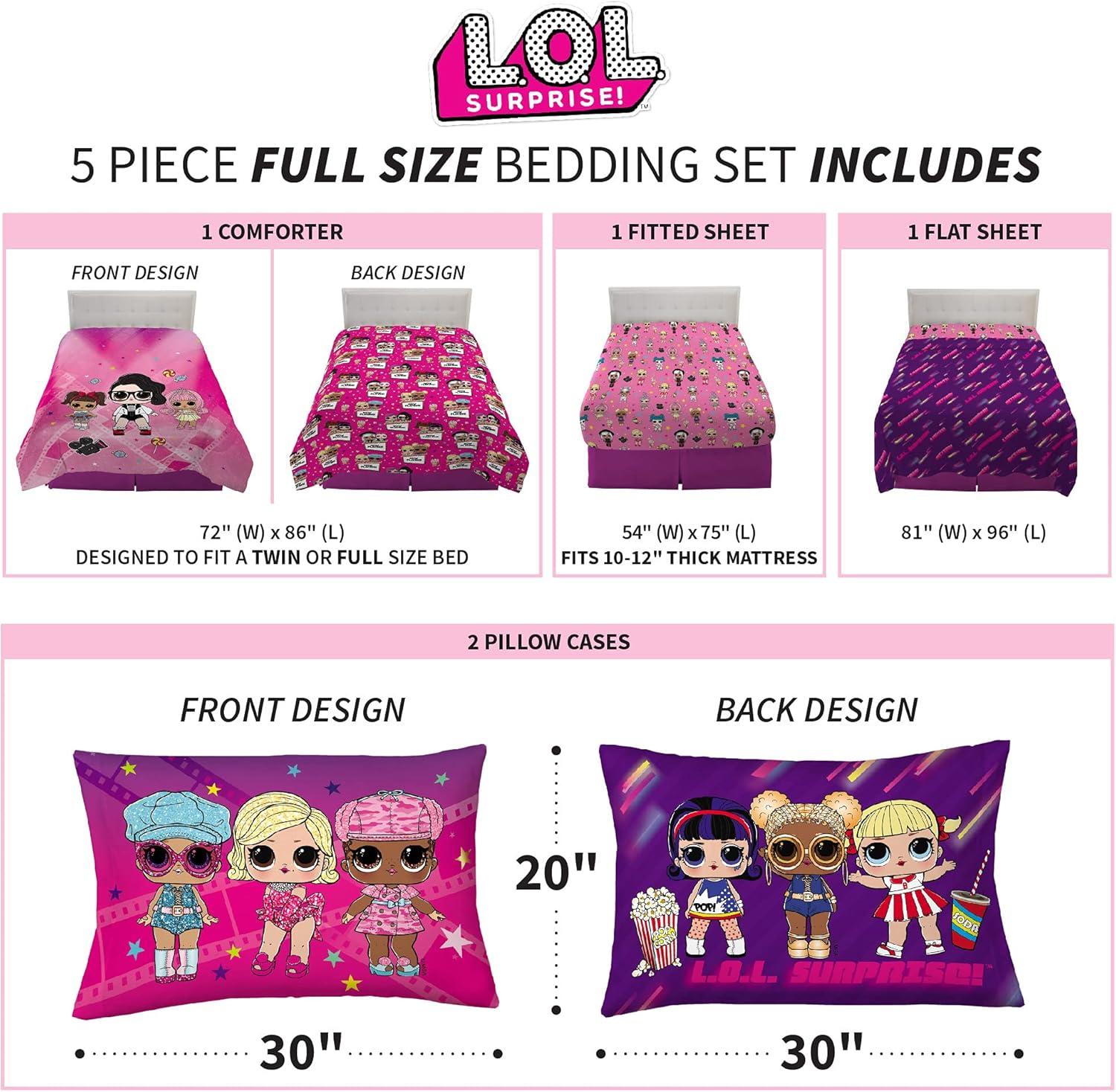 imageFranco Ms Rachel Educational Adventures Kids Bedding Super Soft Microfiber Comforter and Sheet Set 4 Piece Twin Size Officially Licensed ProductLol Surprise