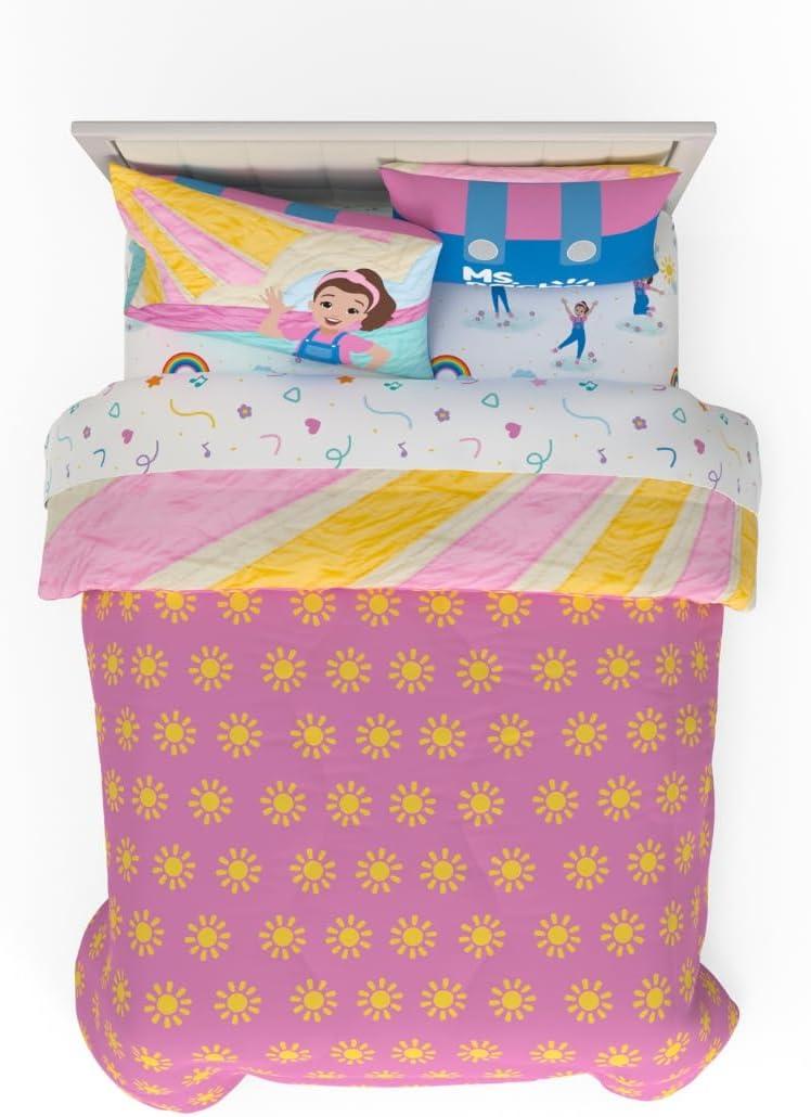 imageFranco Ms Rachel Educational Adventures Kids Bedding Super Soft Microfiber Comforter and Sheet Set 4 Piece Twin Size Officially Licensed ProductMs Rachel