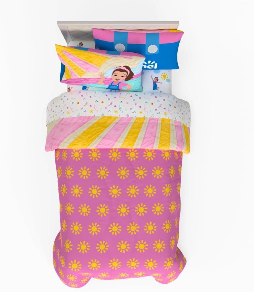 imageFranco Ms Rachel Educational Adventures Kids Bedding Super Soft Microfiber Comforter and Sheet Set 4 Piece Twin Size Officially Licensed ProductMs Rachel