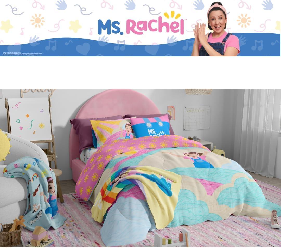 imageFranco Ms Rachel Educational Adventures Kids Bedding Super Soft Microfiber Comforter and Sheet Set 4 Piece Twin Size Officially Licensed ProductMs Rachel