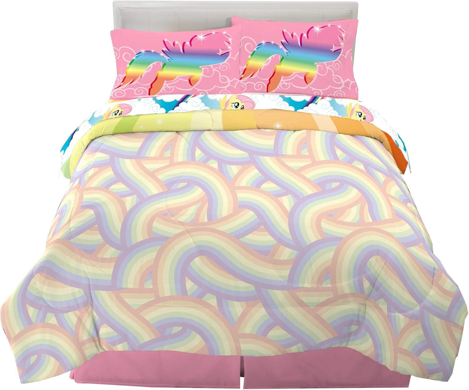 imageFranco Ms Rachel Educational Adventures Kids Bedding Super Soft Microfiber Comforter and Sheet Set 4 Piece Twin Size Officially Licensed ProductMy Little Pony