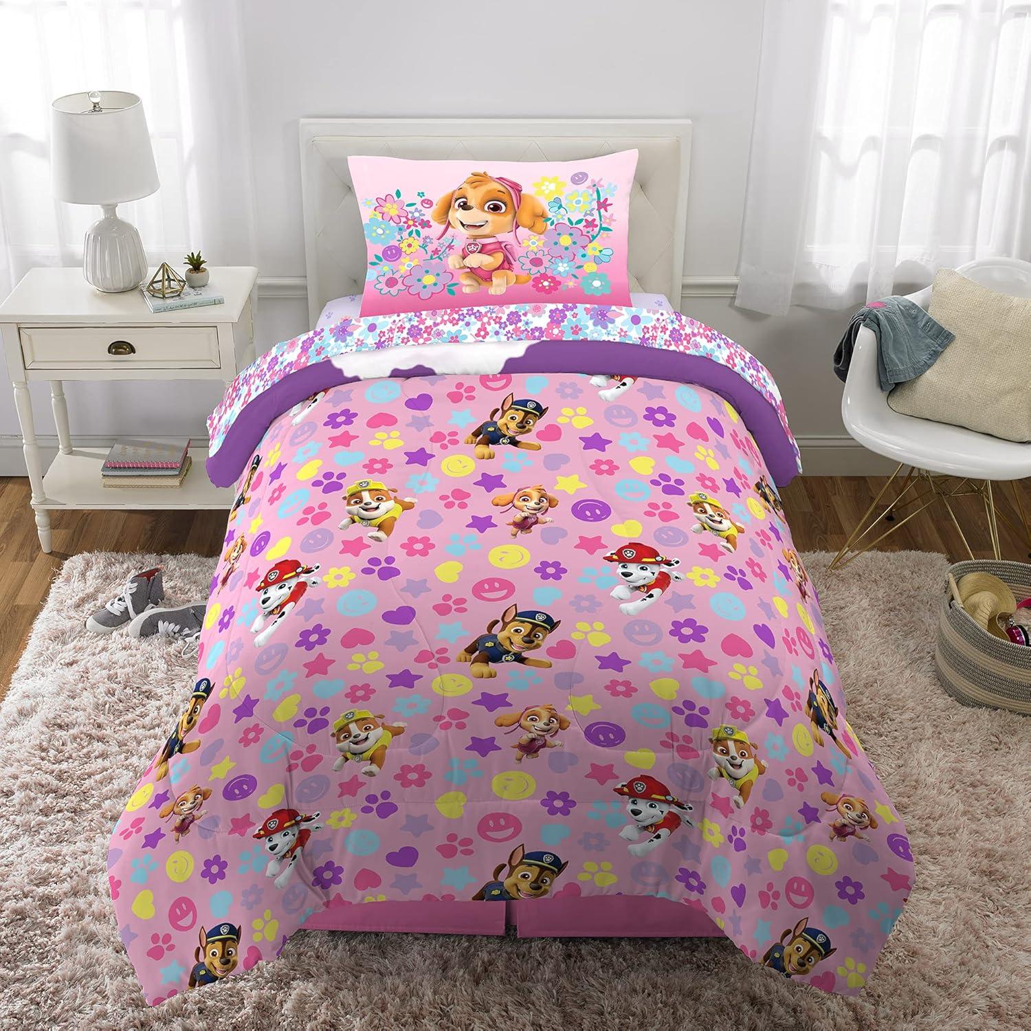 imageFranco Ms Rachel Educational Adventures Kids Bedding Super Soft Microfiber Comforter and Sheet Set 4 Piece Twin Size Officially Licensed ProductPaw Patrol Girls
