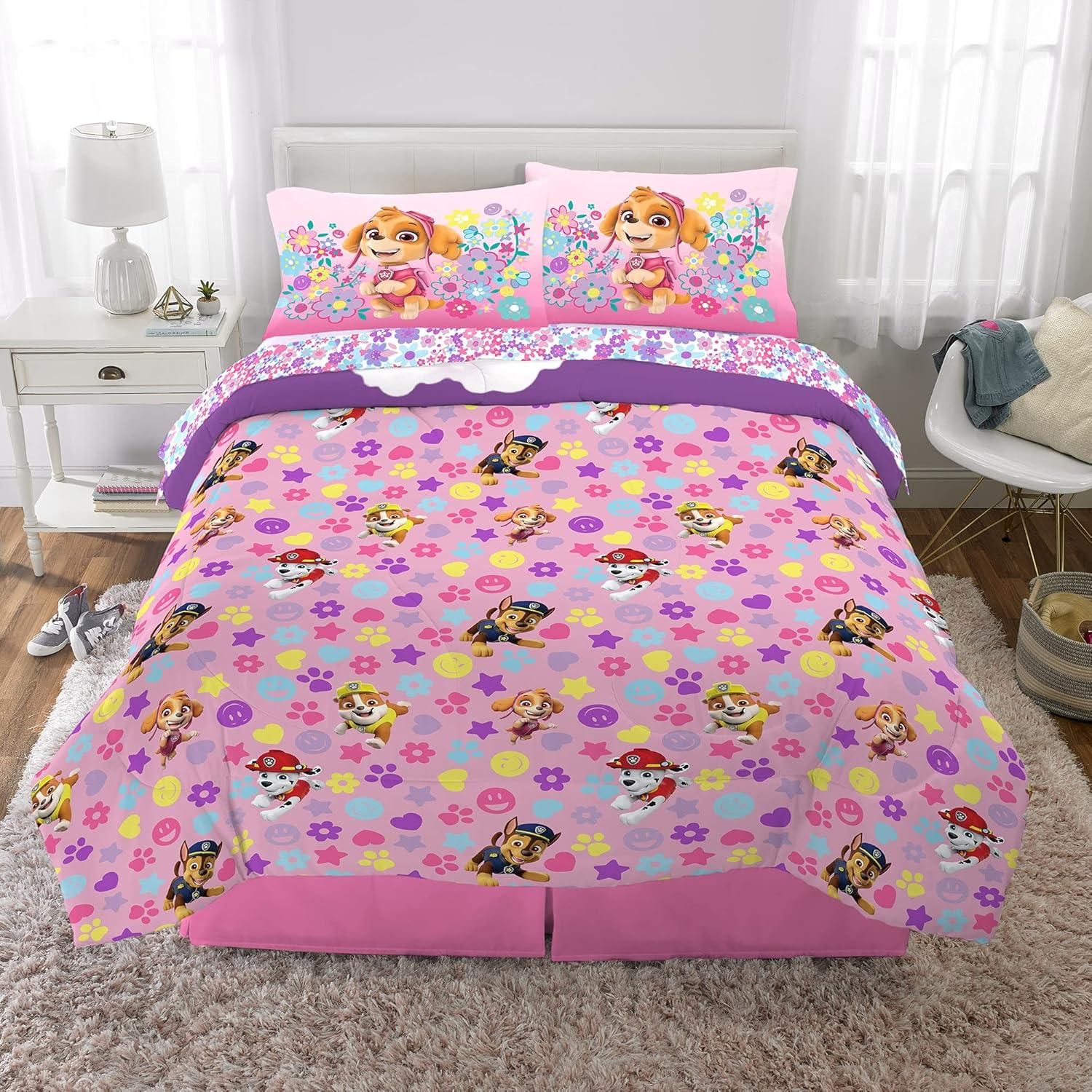imageFranco Ms Rachel Educational Adventures Kids Bedding Super Soft Microfiber Comforter and Sheet Set 4 Piece Twin Size Officially Licensed ProductPaw Patrol Girls