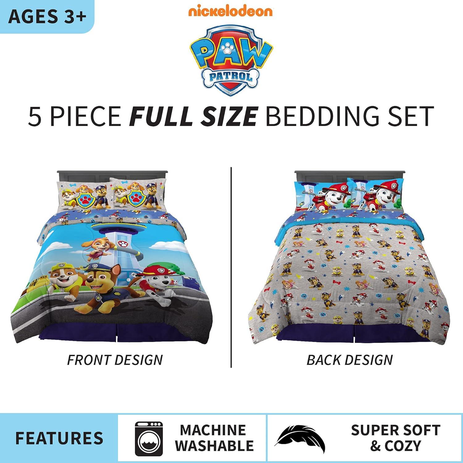 imageFranco Ms Rachel Educational Adventures Kids Bedding Super Soft Microfiber Comforter and Sheet Set 4 Piece Twin Size Officially Licensed ProductPaw Patrol