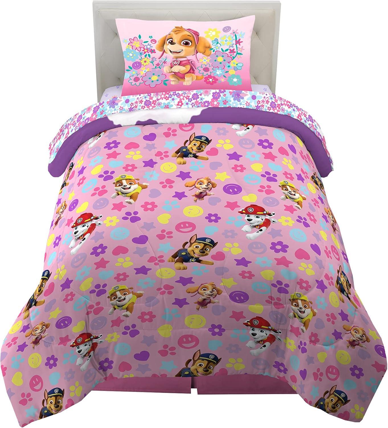imageFranco Ms Rachel Educational Adventures Kids Bedding Super Soft Microfiber Comforter and Sheet Set 4 Piece Twin Size Officially Licensed ProductPaw Patrol Girls
