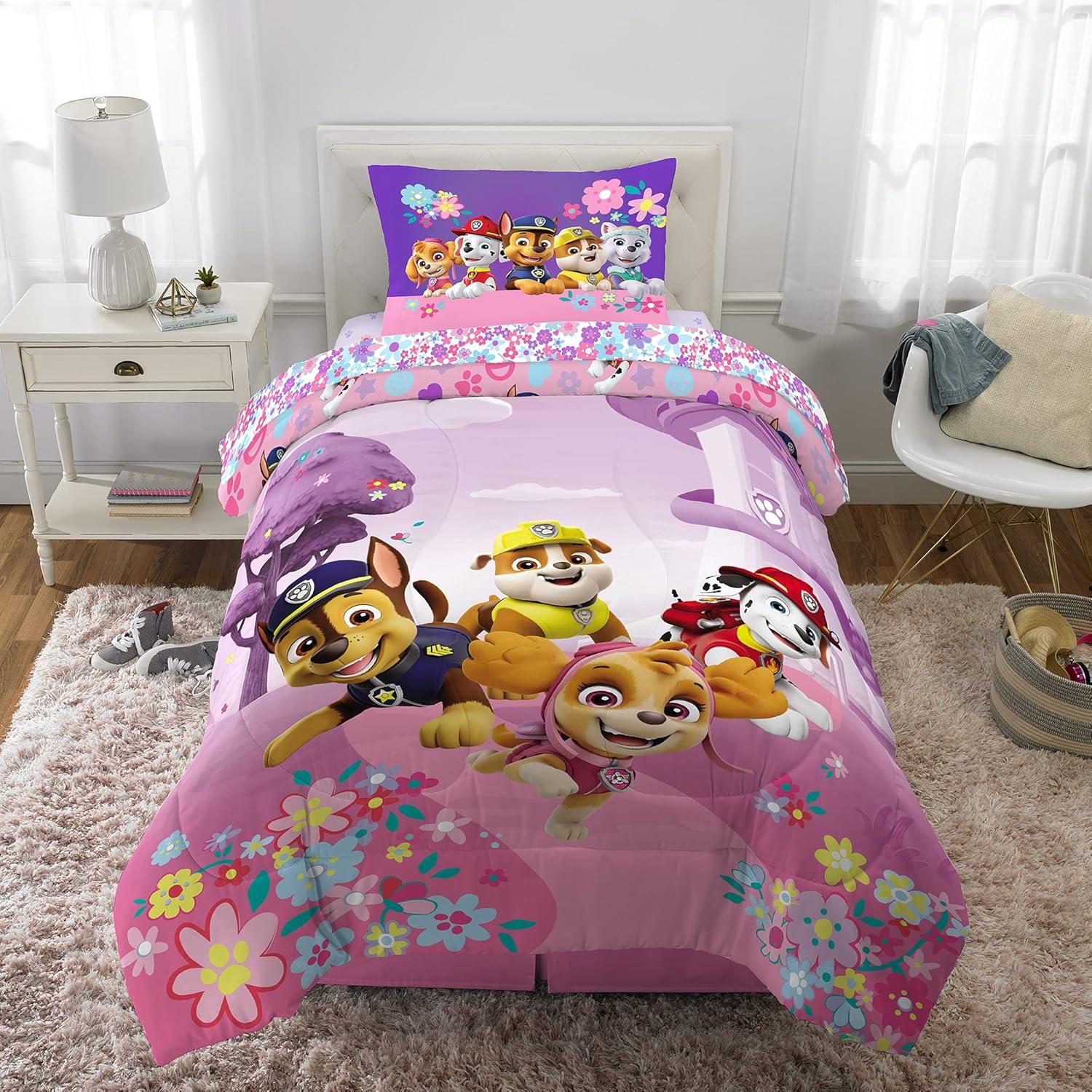 imageFranco Ms Rachel Educational Adventures Kids Bedding Super Soft Microfiber Comforter and Sheet Set 4 Piece Twin Size Officially Licensed ProductPaw Patrol Girls