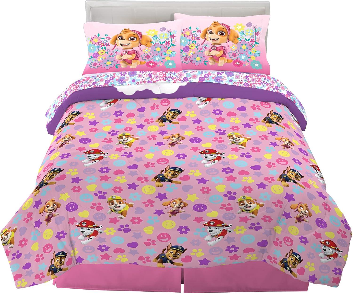 imageFranco Ms Rachel Educational Adventures Kids Bedding Super Soft Microfiber Comforter and Sheet Set 4 Piece Twin Size Officially Licensed ProductPaw Patrol Girls