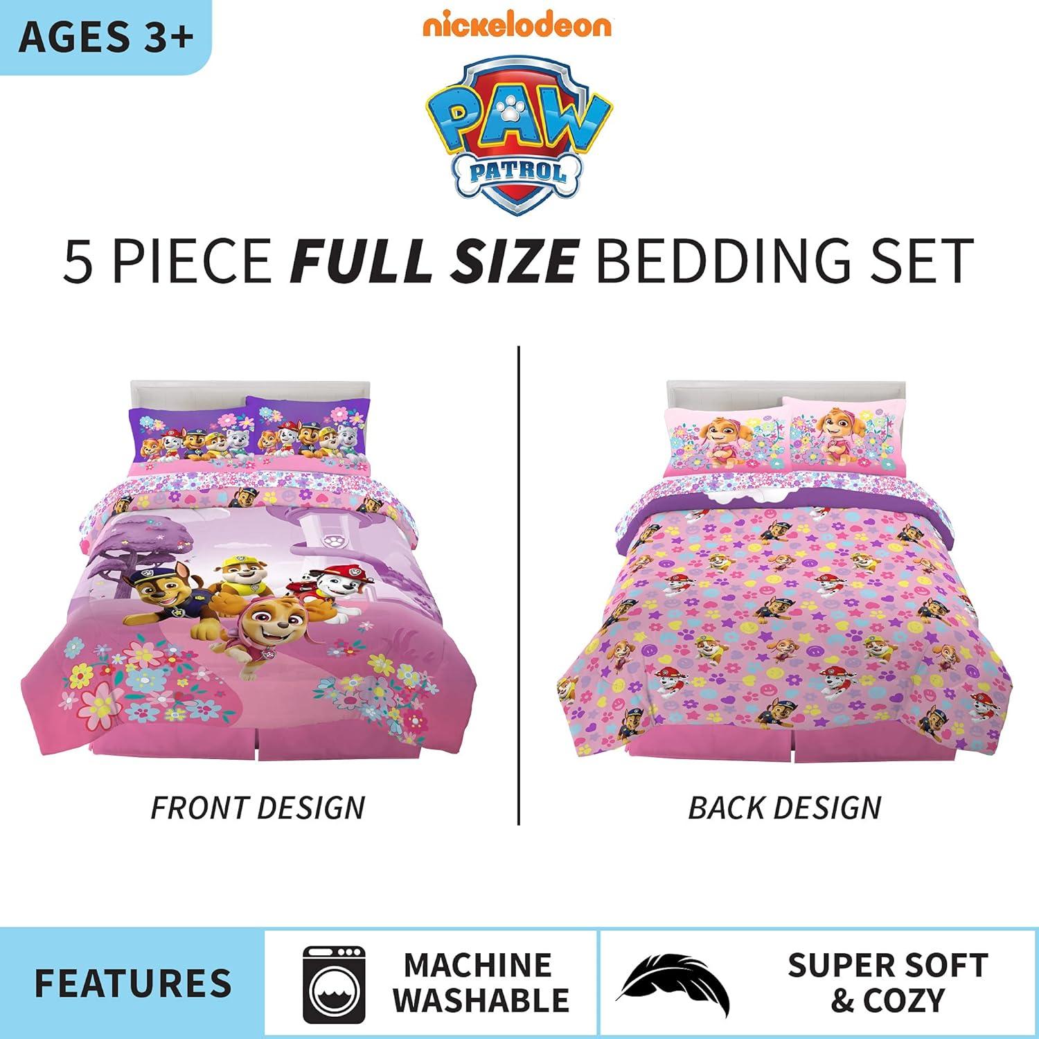 imageFranco Ms Rachel Educational Adventures Kids Bedding Super Soft Microfiber Comforter and Sheet Set 4 Piece Twin Size Officially Licensed ProductPaw Patrol Girls