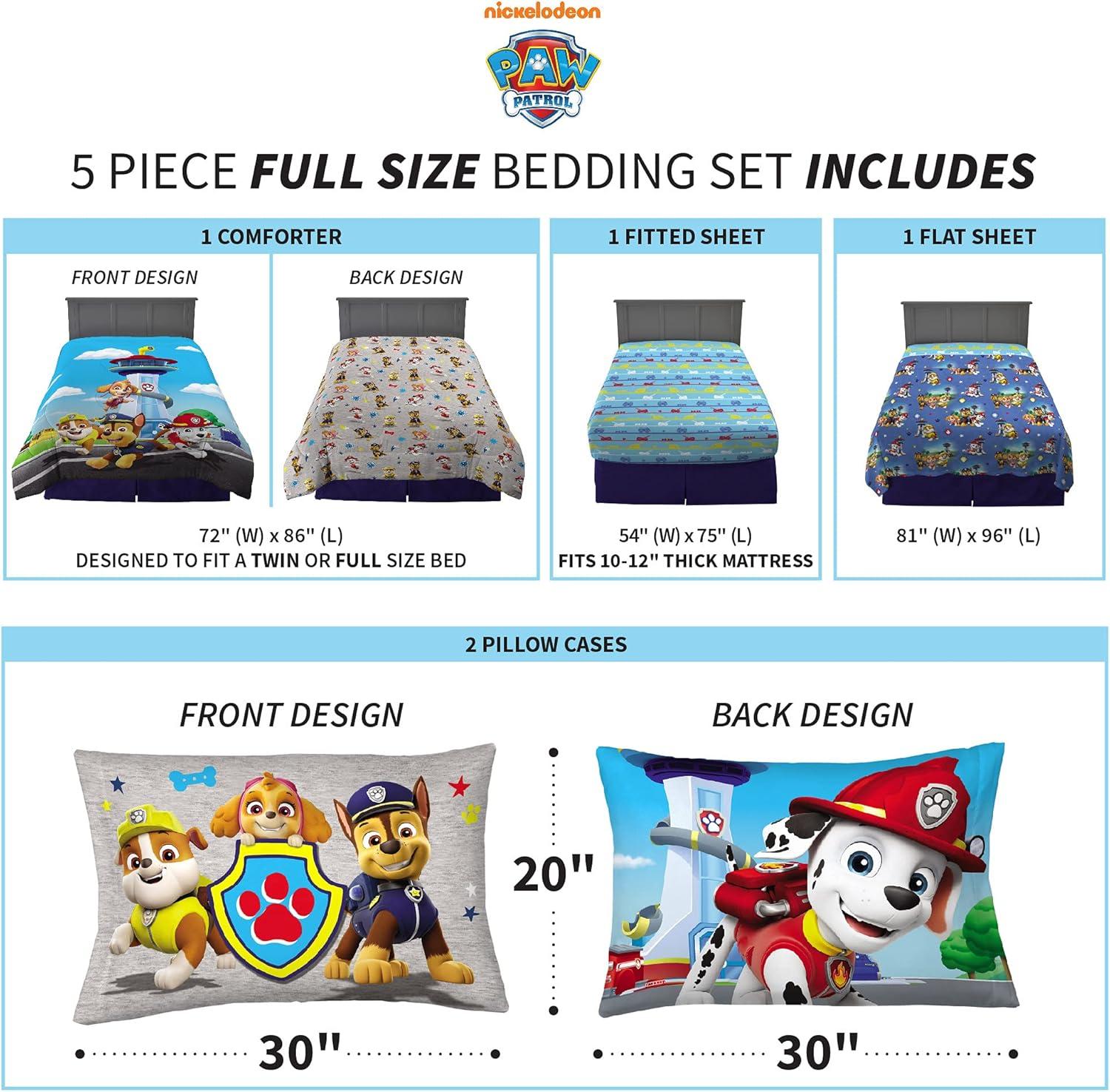 imageFranco Ms Rachel Educational Adventures Kids Bedding Super Soft Microfiber Comforter and Sheet Set 4 Piece Twin Size Officially Licensed ProductPaw Patrol