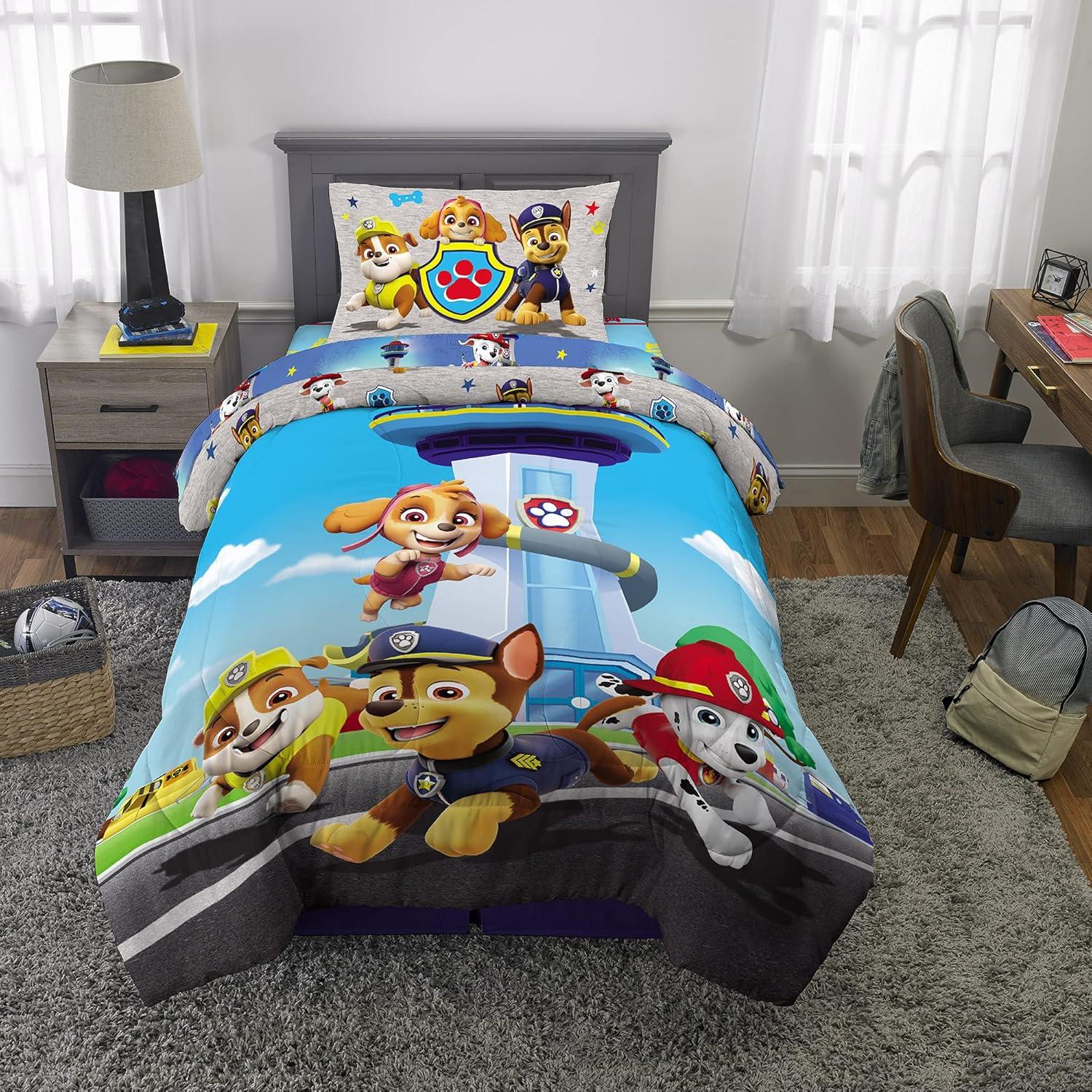 imageFranco Ms Rachel Educational Adventures Kids Bedding Super Soft Microfiber Comforter and Sheet Set 4 Piece Twin Size Officially Licensed ProductPaw Patrol