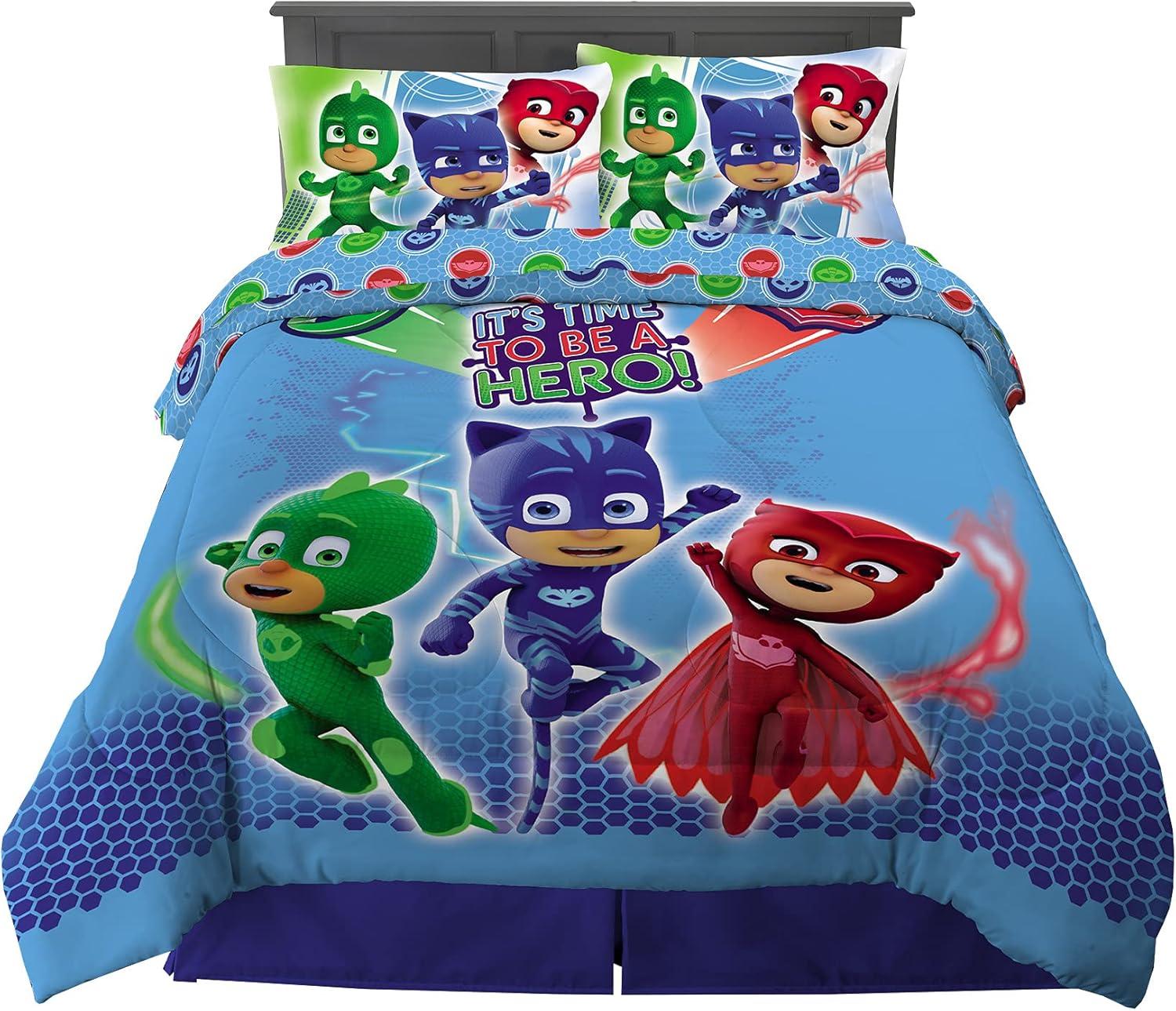 imageFranco Ms Rachel Educational Adventures Kids Bedding Super Soft Microfiber Comforter and Sheet Set 4 Piece Twin Size Officially Licensed ProductPj Masks