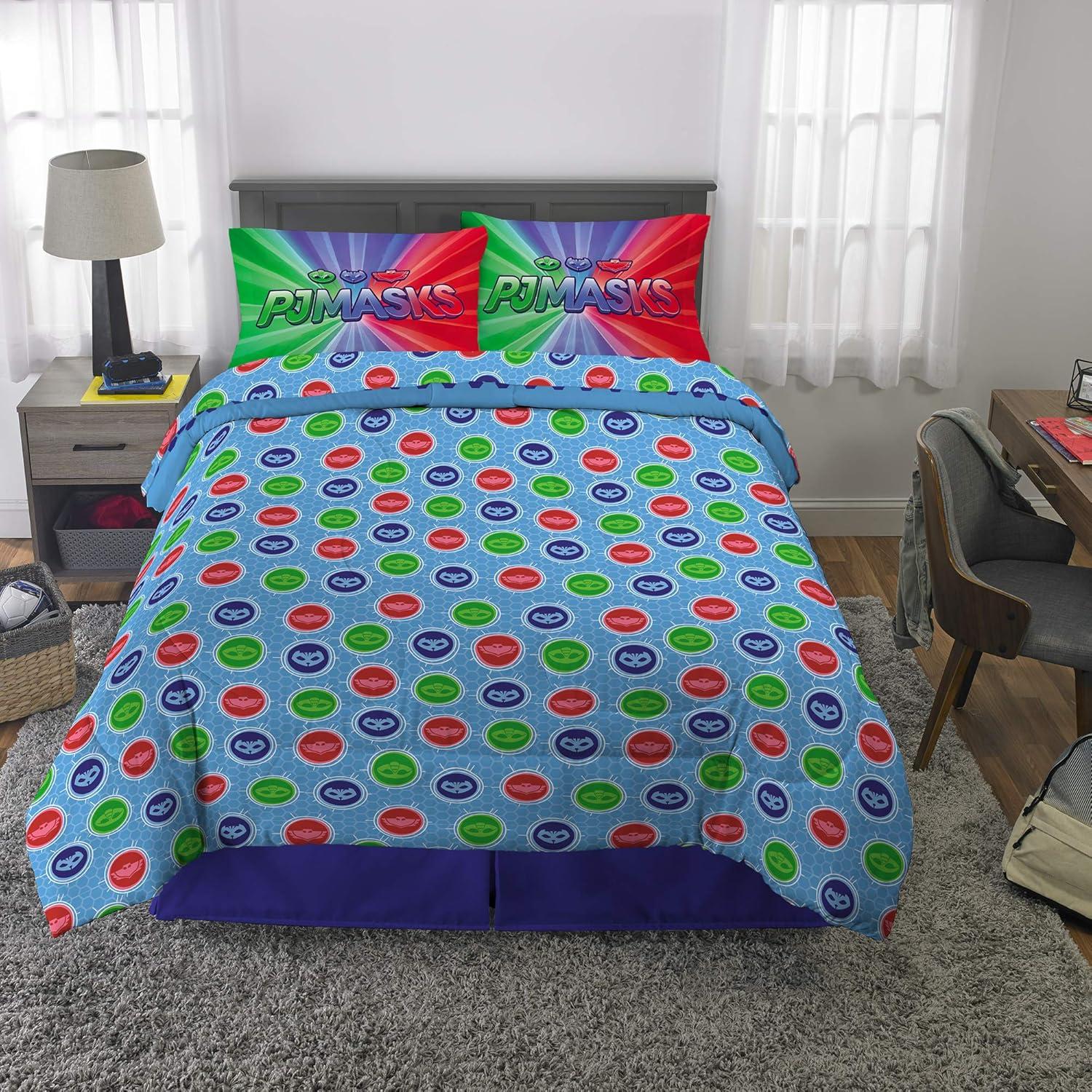imageFranco Ms Rachel Educational Adventures Kids Bedding Super Soft Microfiber Comforter and Sheet Set 4 Piece Twin Size Officially Licensed ProductPj Masks
