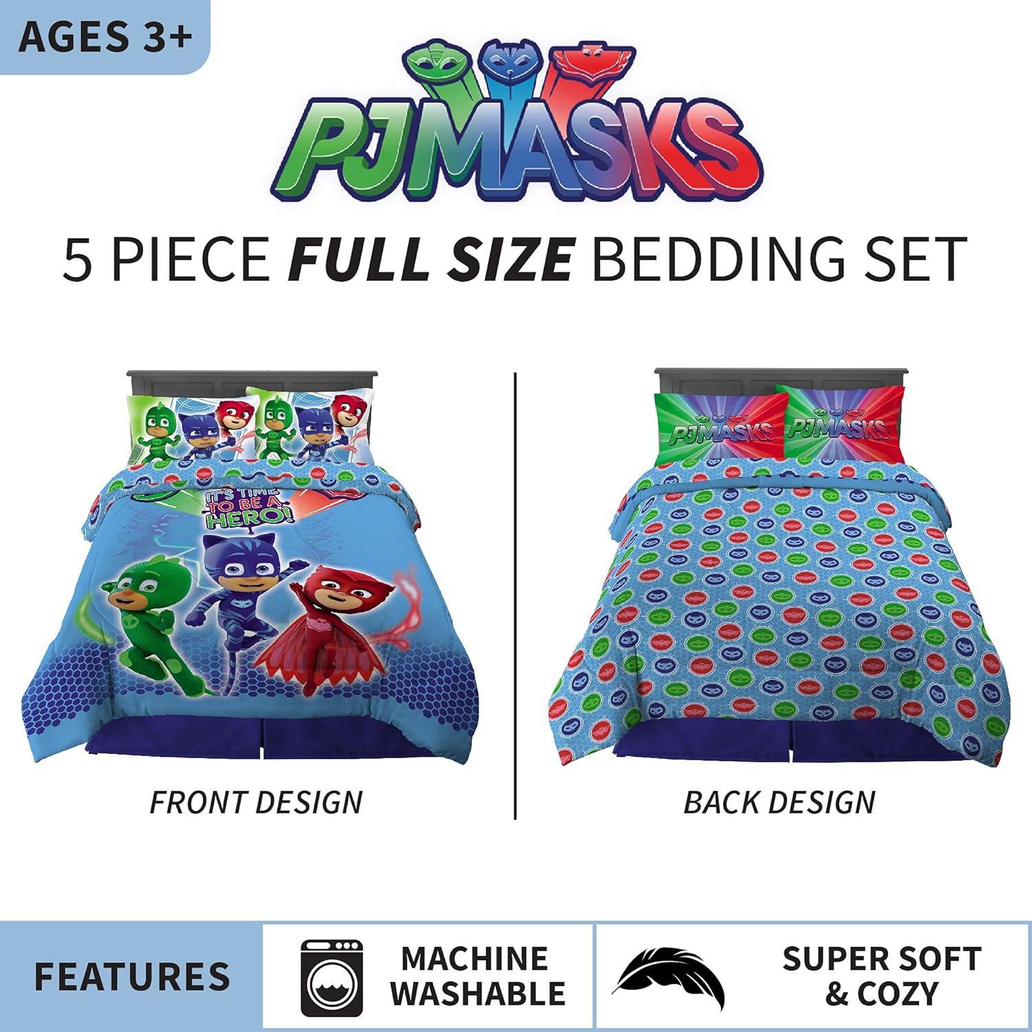 imageFranco Ms Rachel Educational Adventures Kids Bedding Super Soft Microfiber Comforter and Sheet Set 4 Piece Twin Size Officially Licensed ProductPj Masks