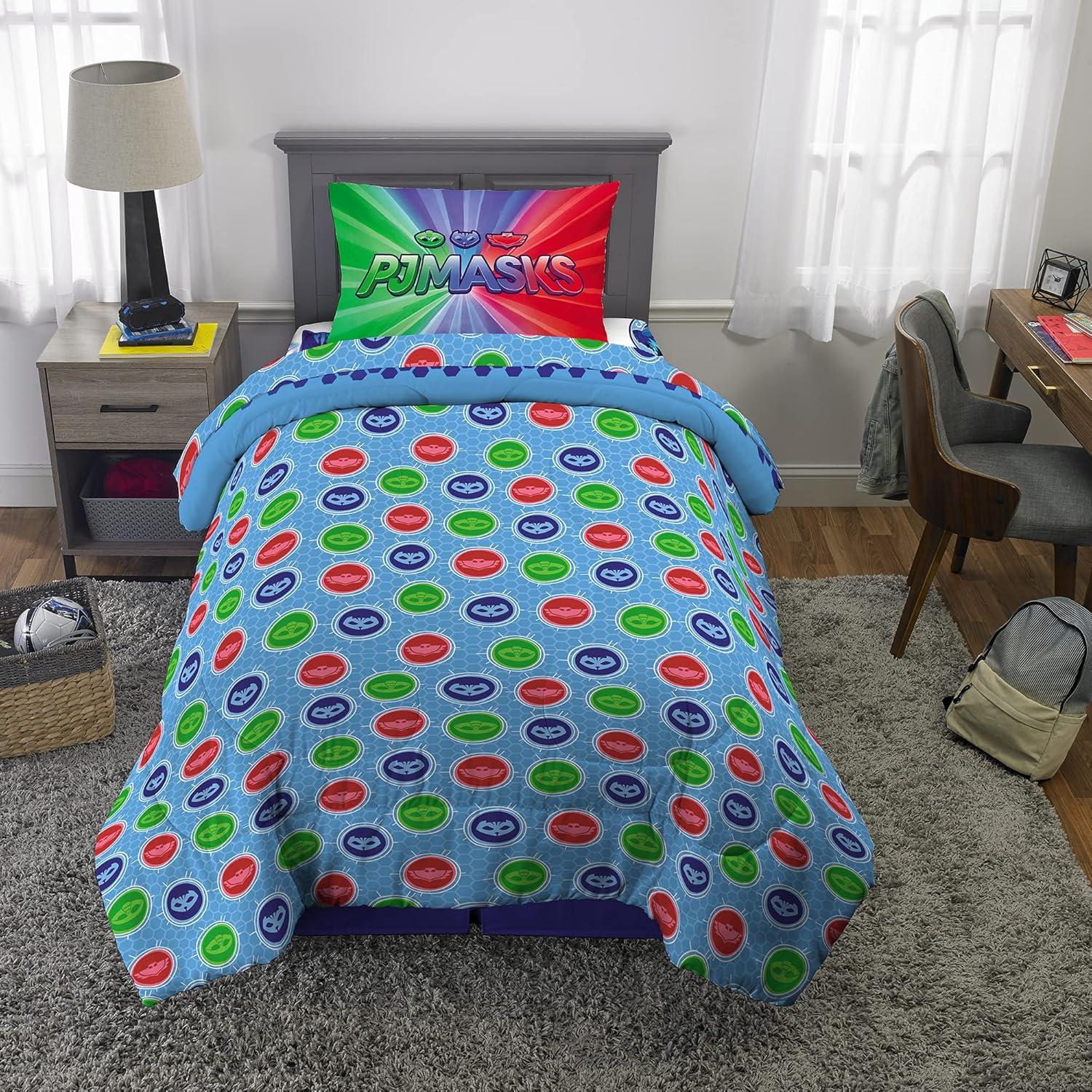 imageFranco Ms Rachel Educational Adventures Kids Bedding Super Soft Microfiber Comforter and Sheet Set 4 Piece Twin Size Officially Licensed ProductPj Masks