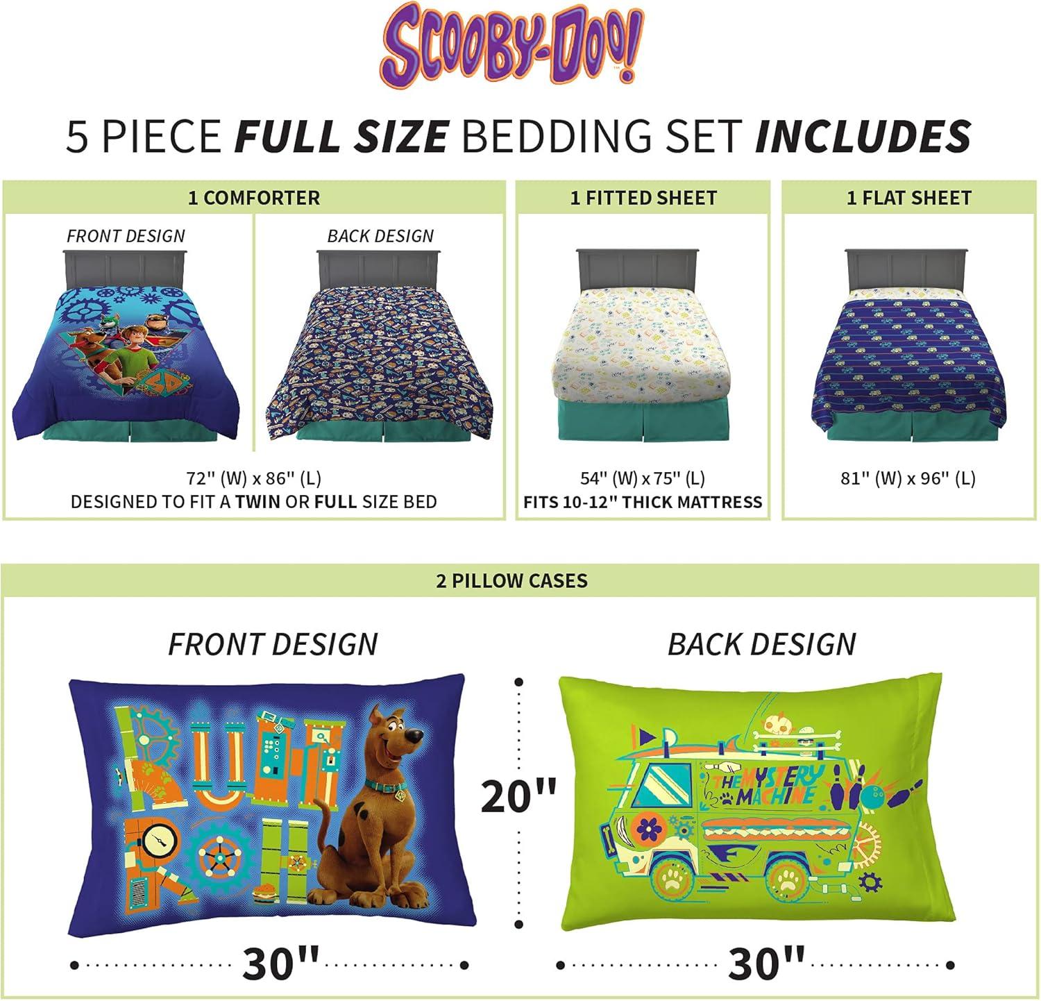 imageFranco Ms Rachel Educational Adventures Kids Bedding Super Soft Microfiber Comforter and Sheet Set 4 Piece Twin Size Officially Licensed ProductScooby Doo