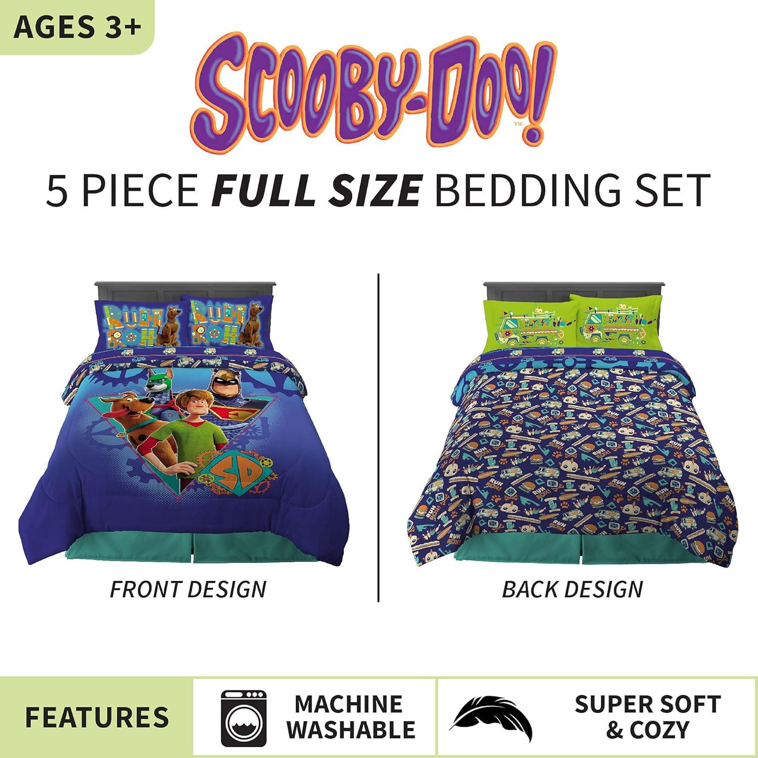 imageFranco Ms Rachel Educational Adventures Kids Bedding Super Soft Microfiber Comforter and Sheet Set 4 Piece Twin Size Officially Licensed ProductScooby Doo