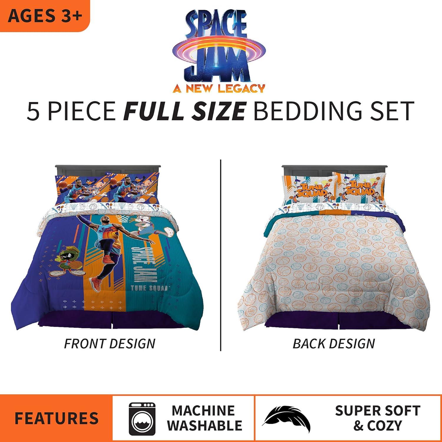 imageFranco Ms Rachel Educational Adventures Kids Bedding Super Soft Microfiber Comforter and Sheet Set 4 Piece Twin Size Officially Licensed ProductSpace Jam 2 a New Legacy