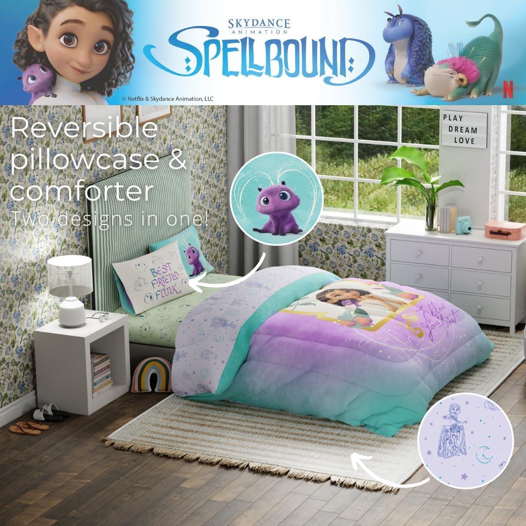 imageFranco Ms Rachel Educational Adventures Kids Bedding Super Soft Microfiber Comforter and Sheet Set 4 Piece Twin Size Officially Licensed ProductSpellbound