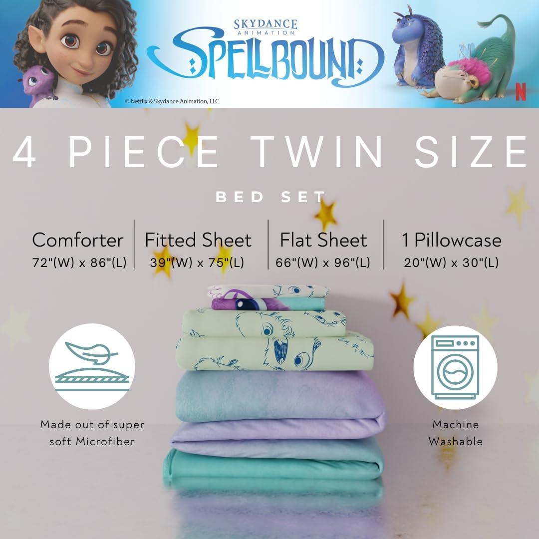 imageFranco Ms Rachel Educational Adventures Kids Bedding Super Soft Microfiber Comforter and Sheet Set 4 Piece Twin Size Officially Licensed ProductSpellbound