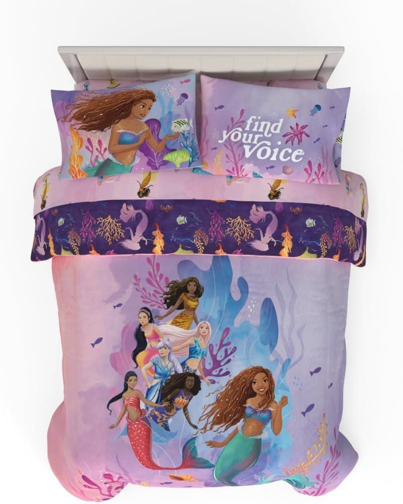 imageFranco Ms Rachel Educational Adventures Kids Bedding Super Soft Microfiber Comforter and Sheet Set 4 Piece Twin Size Officially Licensed ProductThe Little Memaid Live Action Voice of the Sea