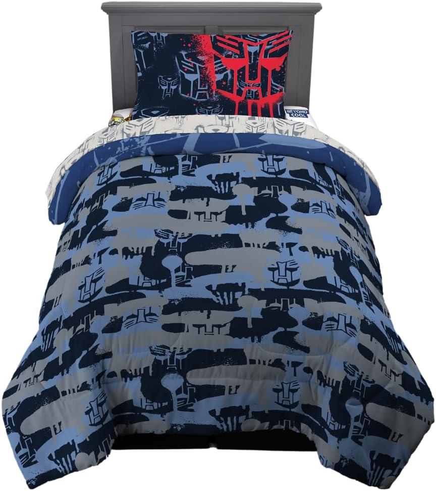 imageFranco Ms Rachel Educational Adventures Kids Bedding Super Soft Microfiber Comforter and Sheet Set 4 Piece Twin Size Officially Licensed ProductTransformers Robot Moves