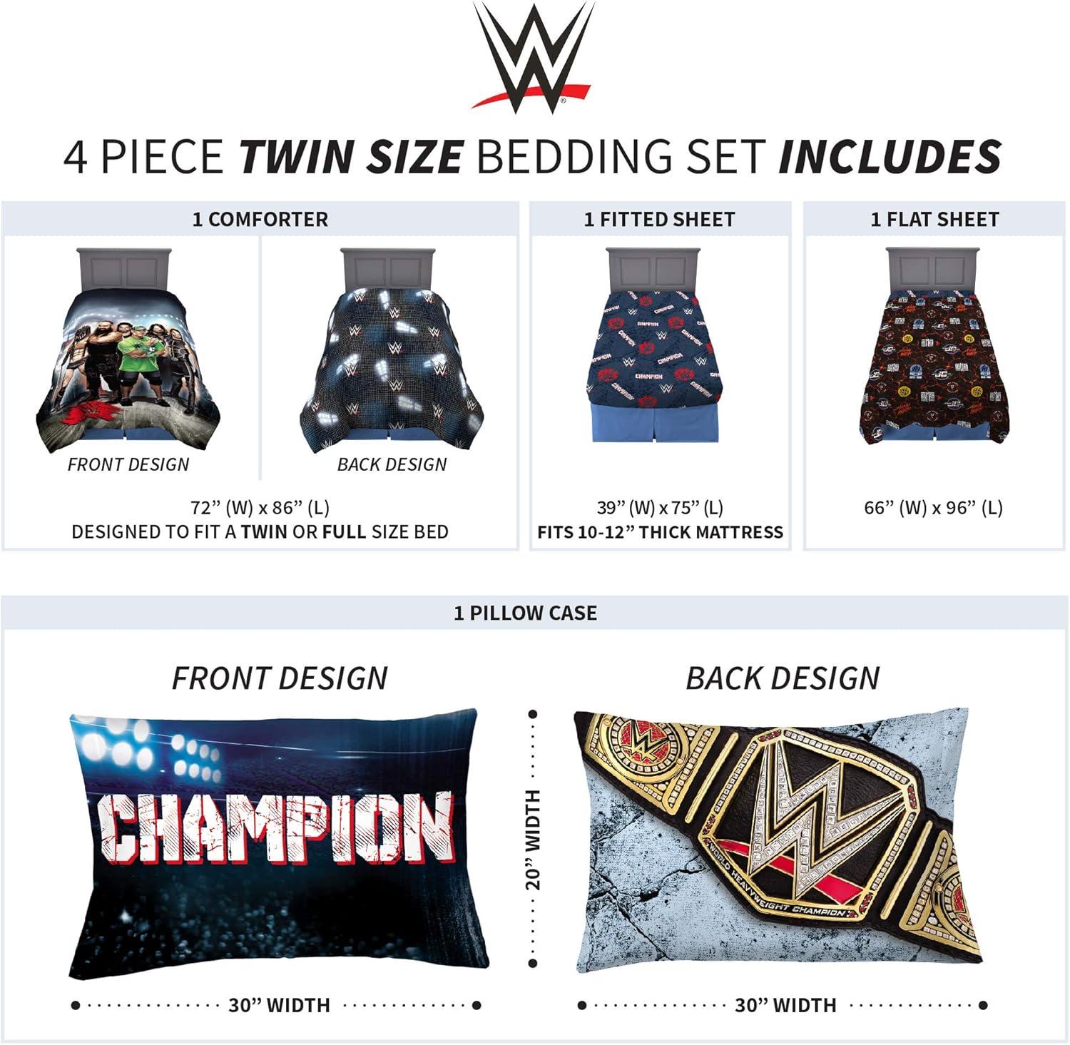 imageFranco Ms Rachel Educational Adventures Kids Bedding Super Soft Microfiber Comforter and Sheet Set 4 Piece Twin Size Officially Licensed ProductWwe Armageddon