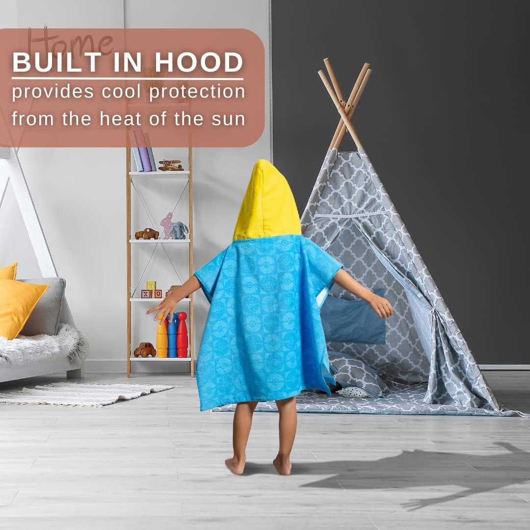 imageFranco Ms Rachel Kids BeachPoolBathCamping Hooded Towel Poncho 24quot X 22quot Absorbent Cotton Cover up Officially Licensed ProductPokemon