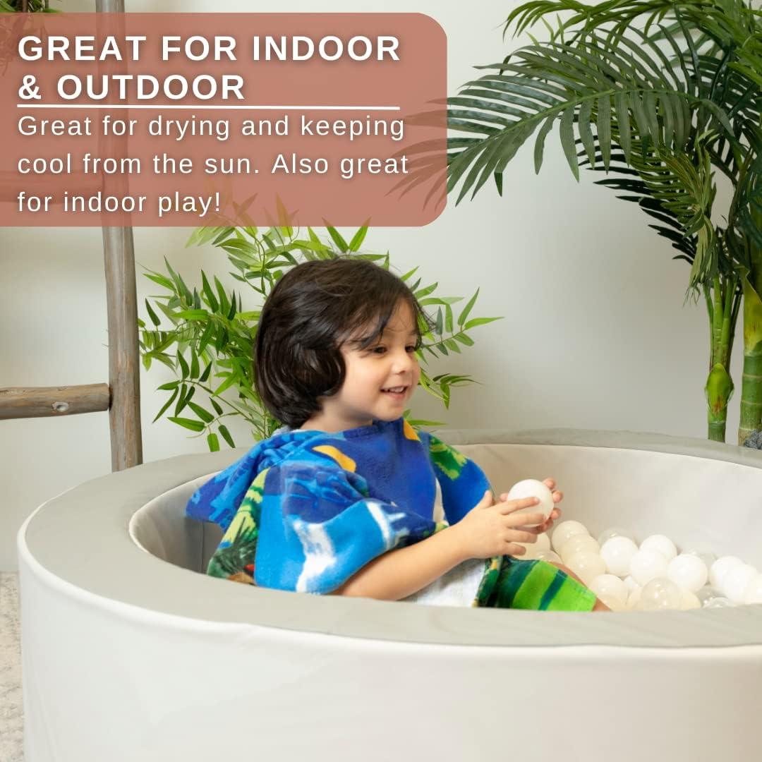 imageFranco Ms Rachel Kids BeachPoolBathCamping Hooded Towel Poncho 24quot X 22quot Absorbent Cotton Cover up Officially Licensed ProductSonic