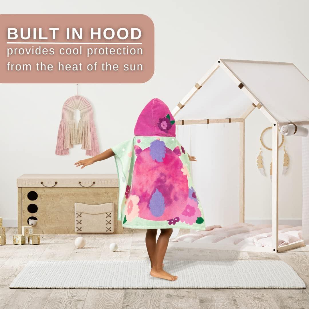 imageFranco Ms Rachel Kids BeachPoolBathCamping Hooded Towel Poncho 24quot X 22quot Absorbent Cotton Cover up Officially Licensed ProductSquishmallows
