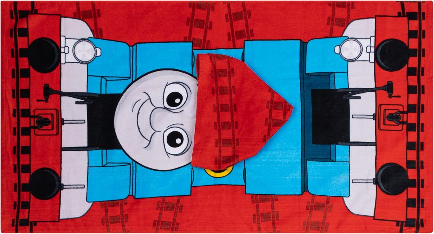 imageFranco Ms Rachel Kids BeachPoolBathCamping Hooded Towel Poncho 24quot X 22quot Absorbent Cotton Cover up Officially Licensed ProductThomas