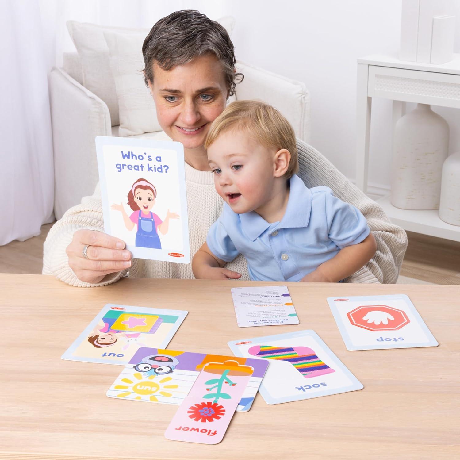 imageMelissa ampamp Doug Ms Rachel First Words Textured Sensory Flashcards Preschool Learning Toy for Boys Girls FSC Certified