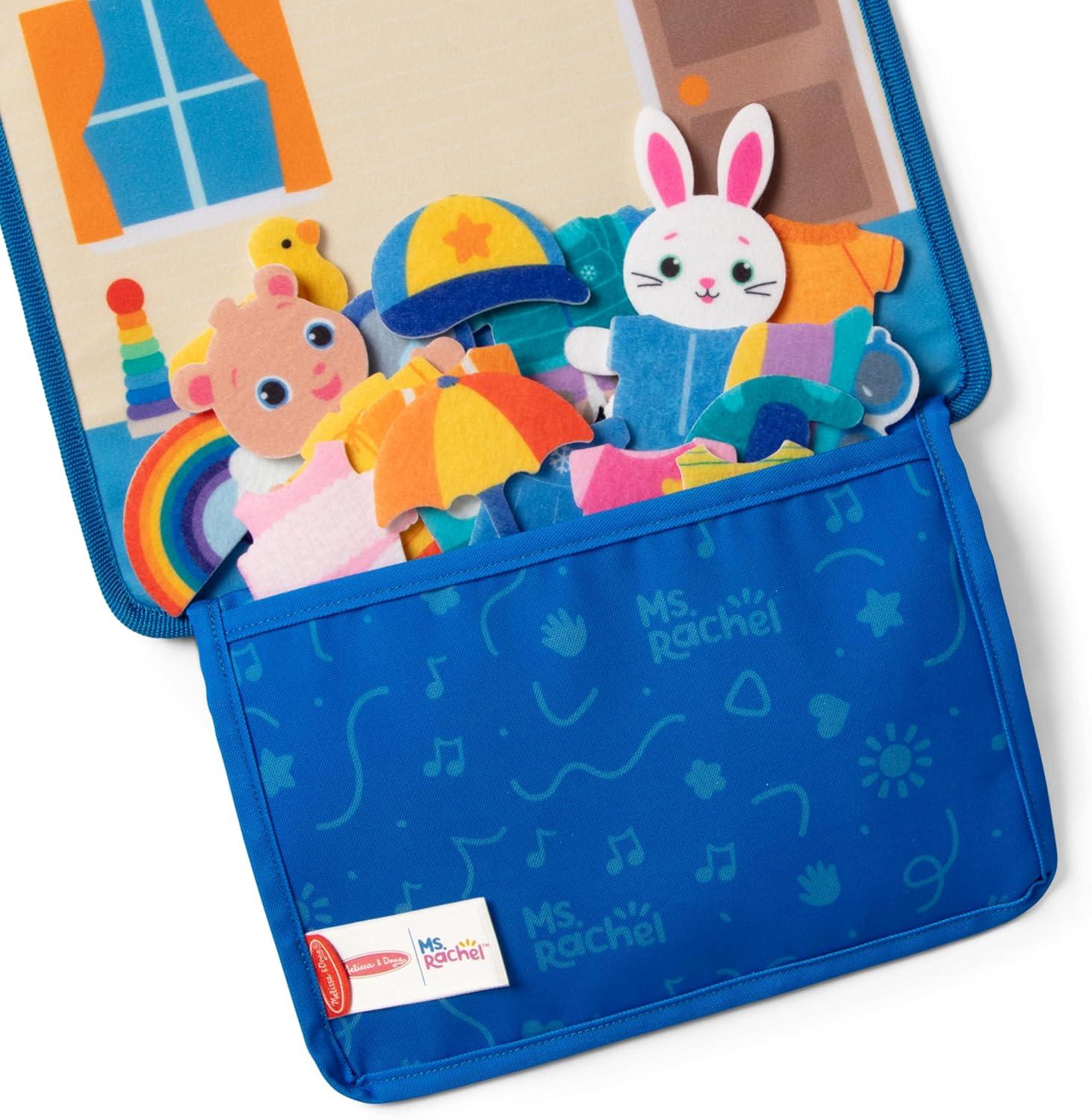 imageMelissa ampamp Doug Ms Rachel What to Wear Felt Activity Board TakeAlong Preschool Learning Toy for Boys and Girls FSC Certified