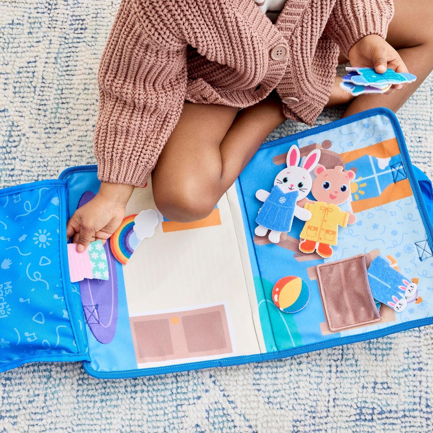 imageMelissa ampamp Doug Ms Rachel What to Wear Felt Activity Board TakeAlong Preschool Learning Toy for Boys and Girls FSC Certified