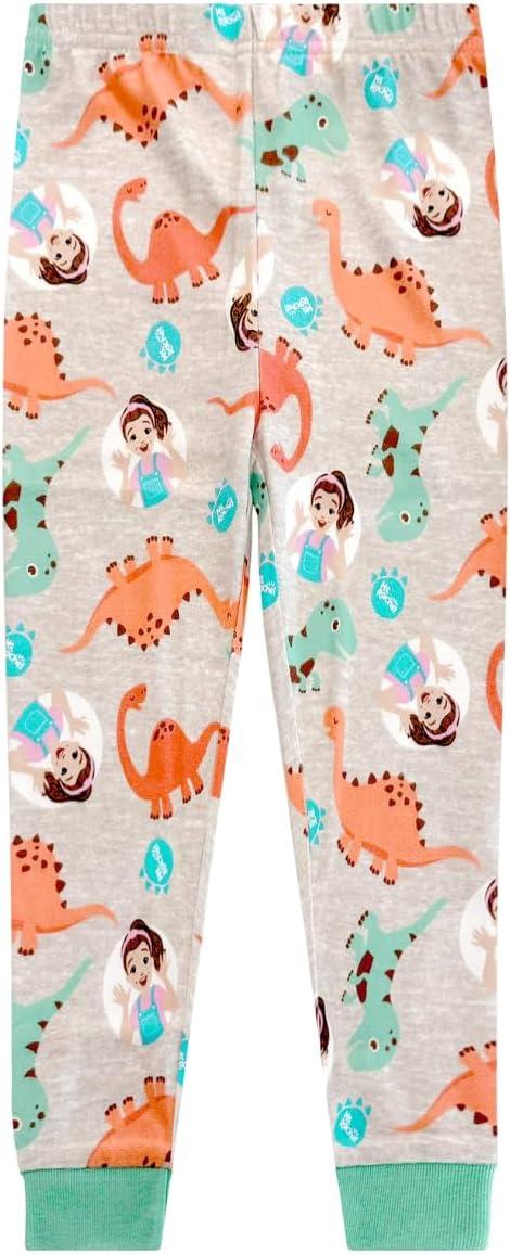 imageMs Rachel 2 Piece Pajama Set Toddler Girls Boys PJ Set Short Sleeve Shirt ampamp Pants Kids Sleepwear Set Official LicenseGreen Dino