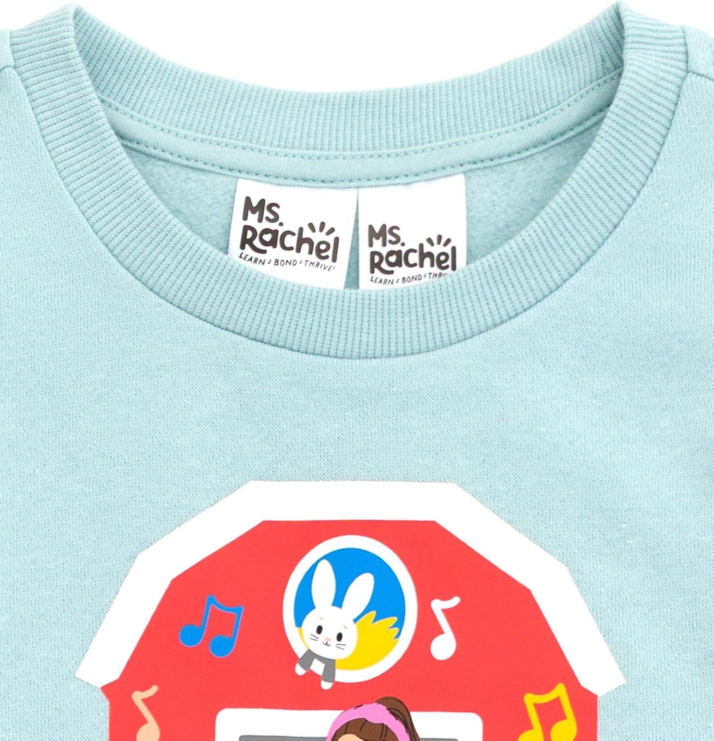 imageMs Rachel Animals Fleece Crossover Sweatshirt and Jogger Pants Outfit Set Infant to Toddler Sizes 12 Months 5TPastel Green