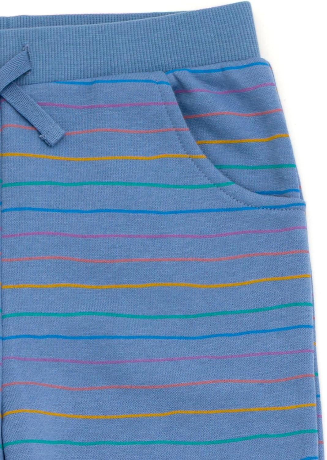 imageMs Rachel Animals Fleece Crossover Sweatshirt and Jogger Pants Outfit Set Infant to Toddler Sizes 12 Months 5TWhite Blue