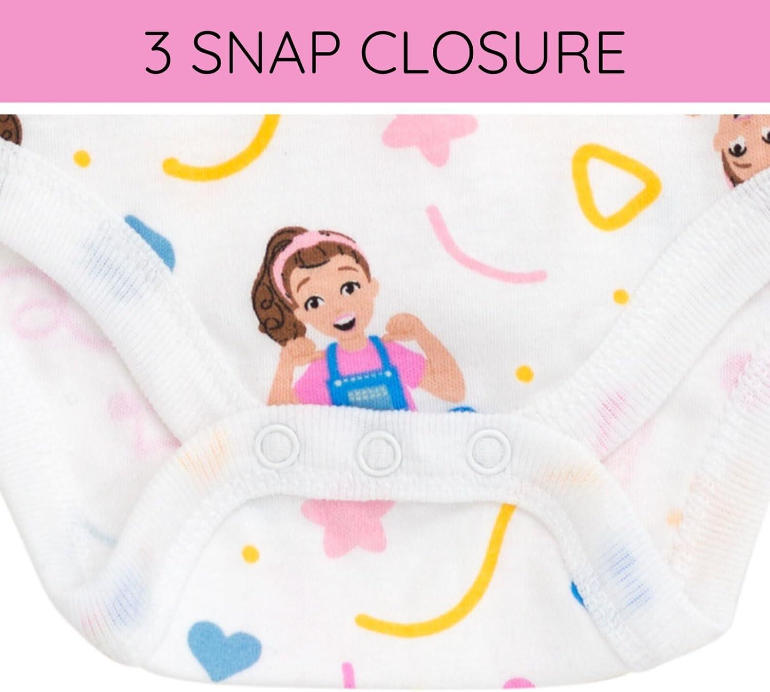 imageMs Rachel Baby Girls 3 Pack Cosplay Bodysuits Newborn to Infant Sizes Newborn 24 MonthsPink White