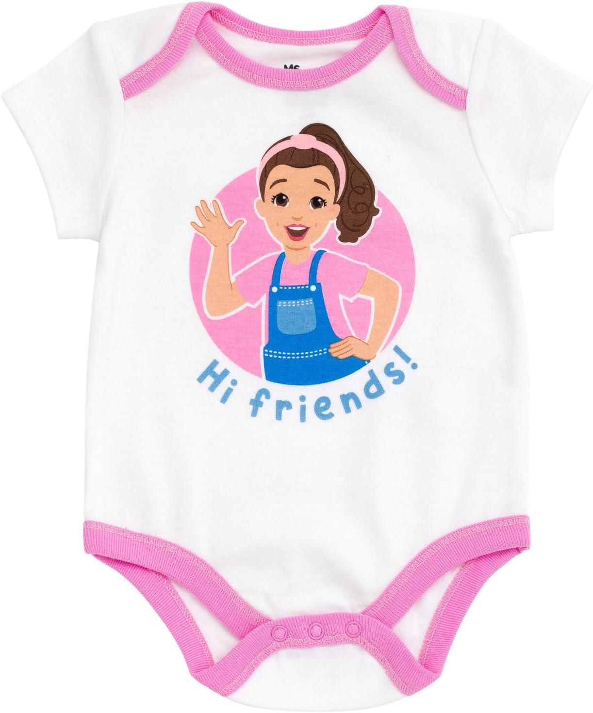 imageMs Rachel Baby Girls 3 Pack Cosplay Bodysuits Newborn to Infant Sizes Newborn 24 MonthsPink White