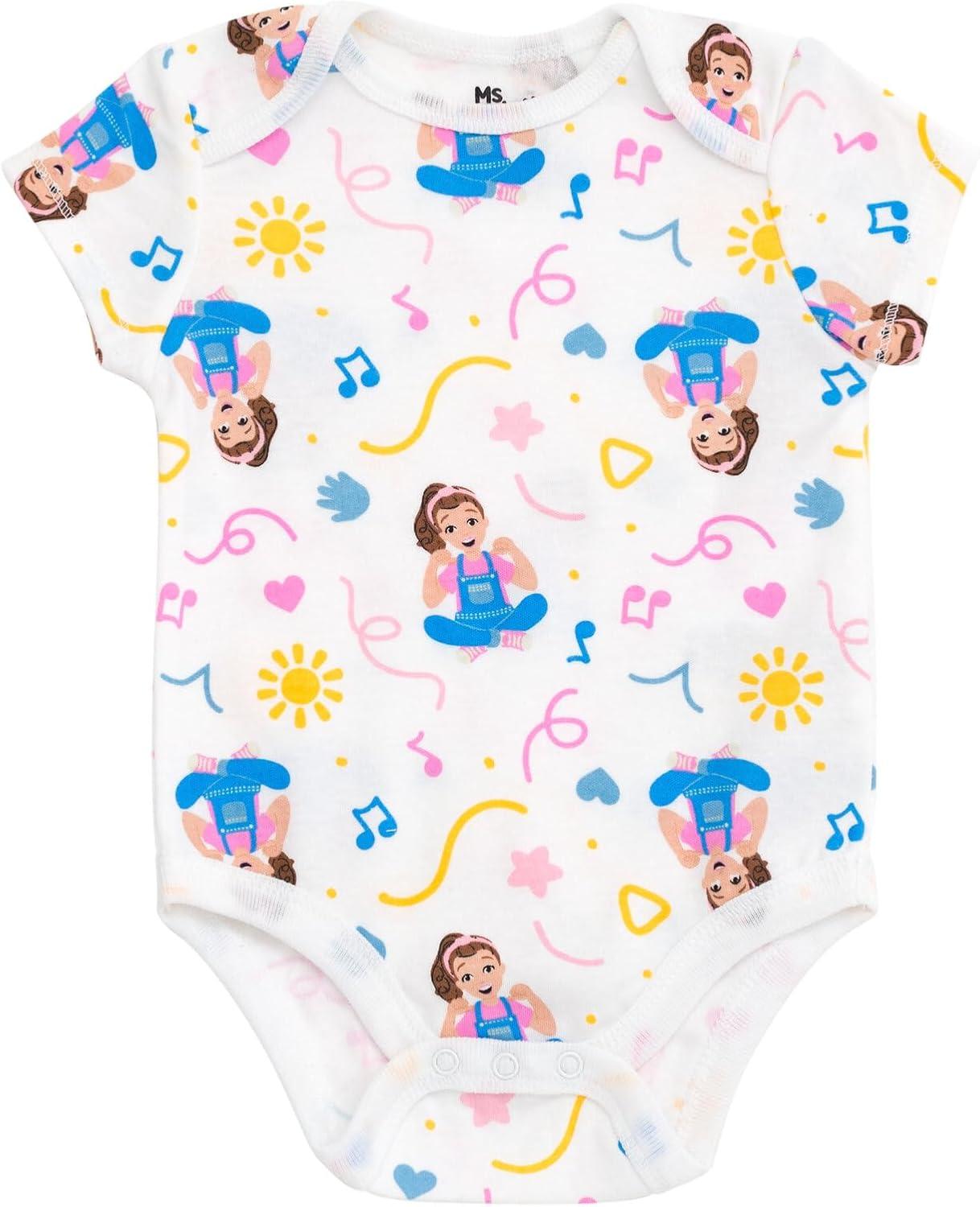 imageMs Rachel Baby Girls 3 Pack Cosplay Bodysuits Newborn to Infant Sizes Newborn 24 MonthsPink White