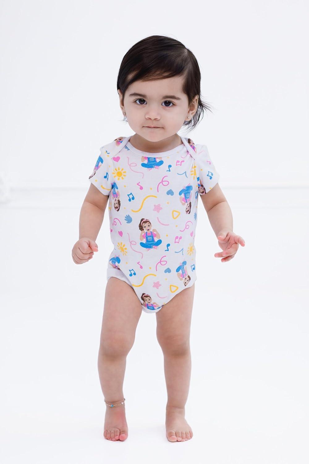 imageMs Rachel Baby Girls 3 Pack Cosplay Bodysuits Newborn to Infant Sizes Newborn 24 MonthsPink White