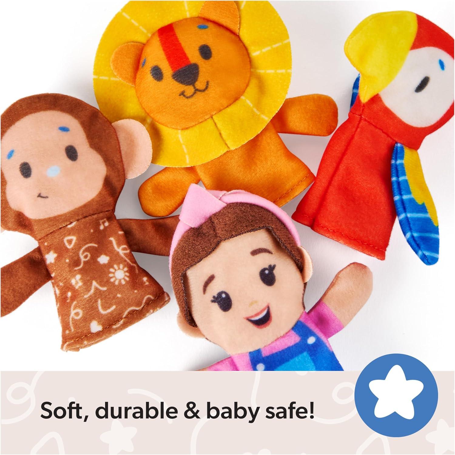 imageMs Rachel Finger Puppets Zoo Friends 4Pack Lion Monkey ampamp Parrot Educational Toys ampamp Animal Puppets Toddler Toys for Girls ampamp Boys Ages 6 Months2