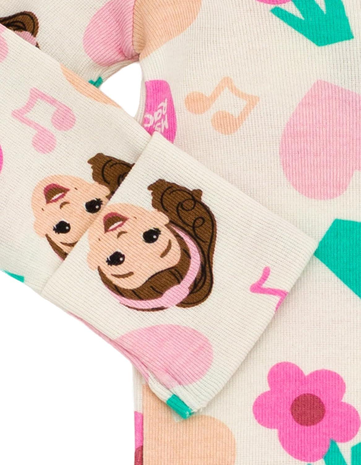 imageMs Rachel Floral Baby Girls Zip Up Sleep N Play Newborn to Infant Sizes Newborn 24 MonthsBeige Pink