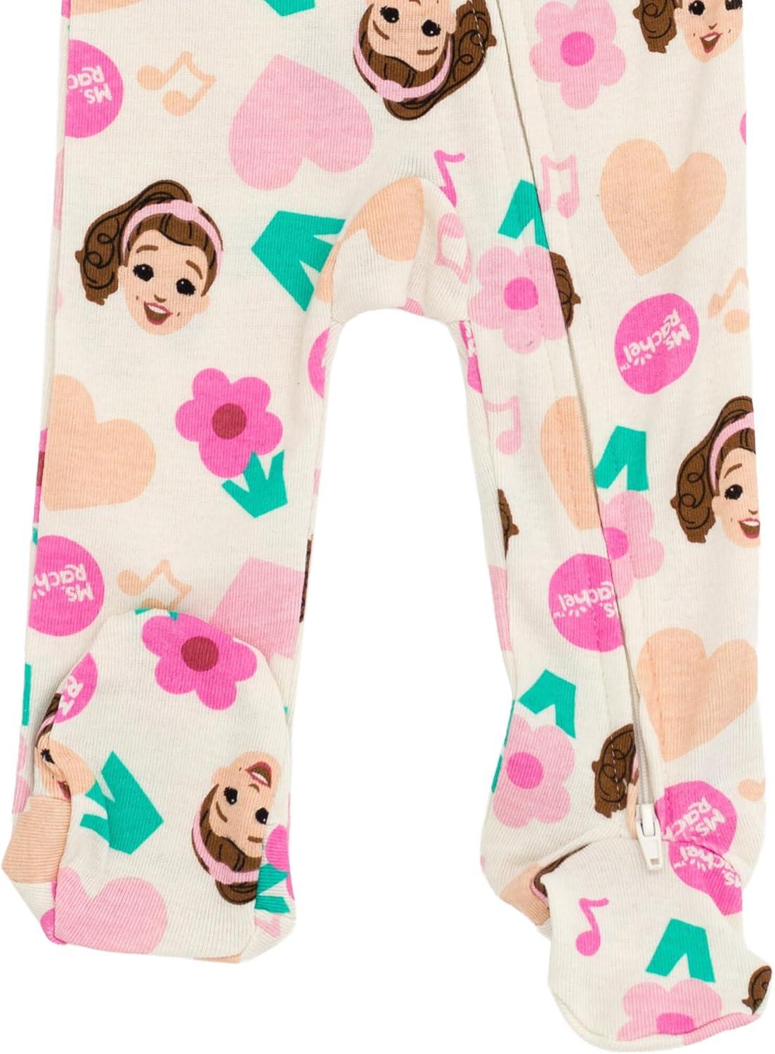 imageMs Rachel Floral Baby Girls Zip Up Sleep N Play Newborn to Infant Sizes Newborn 24 MonthsBeige Pink