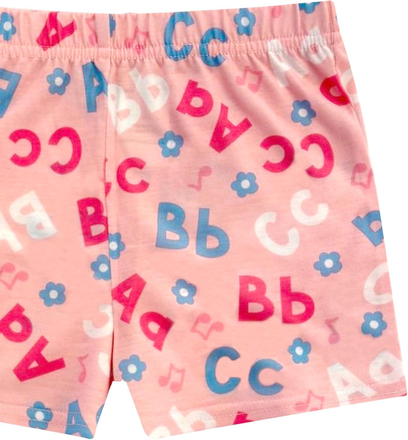 imageMs Rachel Girls Pajama Set 2 Piece Cozy Girls Pjs Button Down Short Sleeve ampamp Shorts For Toddler Kids Official ProductPink