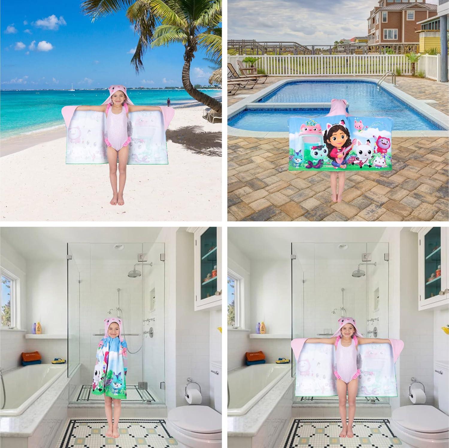 imageMs Rachel Kids Super Soft BathPoolBeach Soft Cotton Terry Hooded Towel Wrap 24 in x 50 in Officially Licensed Product By FrancoAssorted