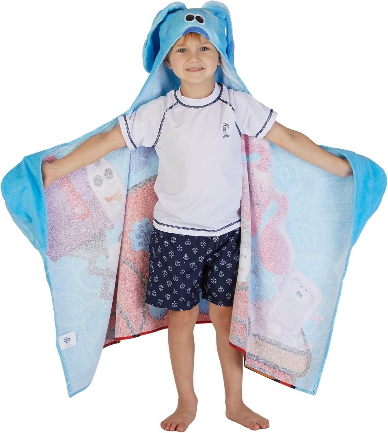 imageMs Rachel Kids Super Soft BathPoolBeach Soft Cotton Terry Hooded Towel Wrap 24 in x 50 in Officially Licensed Product By FrancoBlues Clues